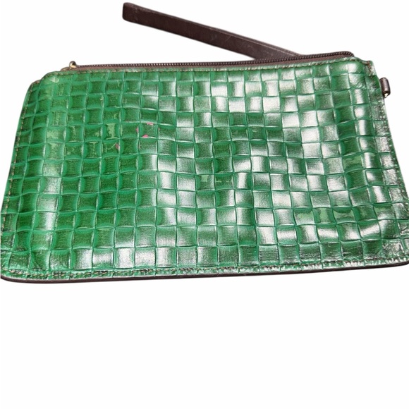 Dooney & Bourke Lilliana Woven embossed leather tote green w/ matching wristlet - Picture 5 of 5